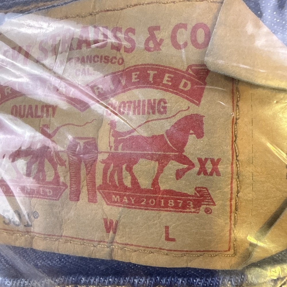 NEW Levis 501 XX Jeans Men's Levi's Original Fit  Straight Leg 54x32 Denim NWT - Picture 2 of 3